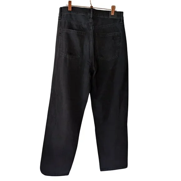 American Eagle Outfitters Highest Rise 90's Boyfriend Jeans in Washed Black - Picture 2 of 6